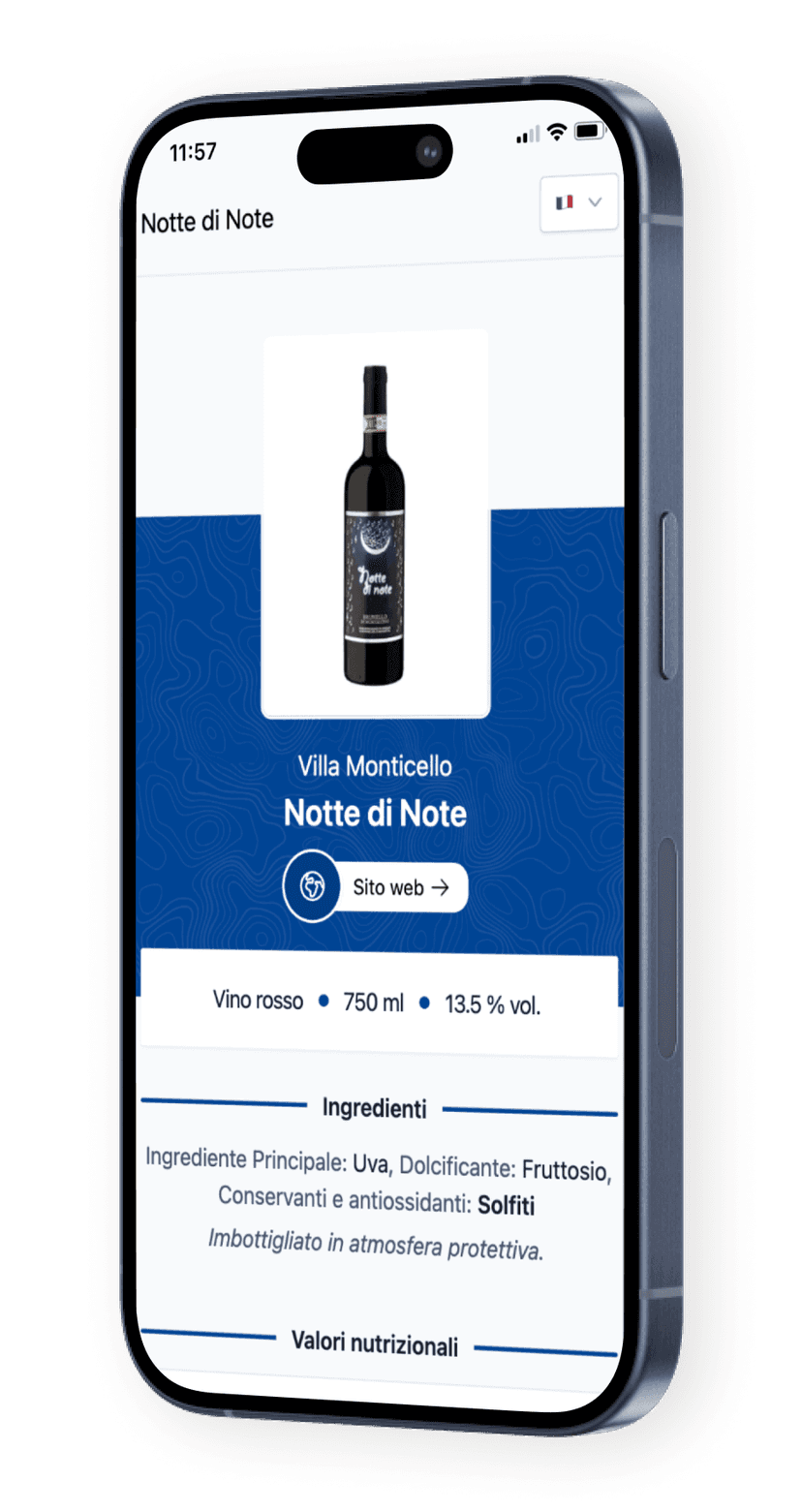 QRFox E-Label on iPhone